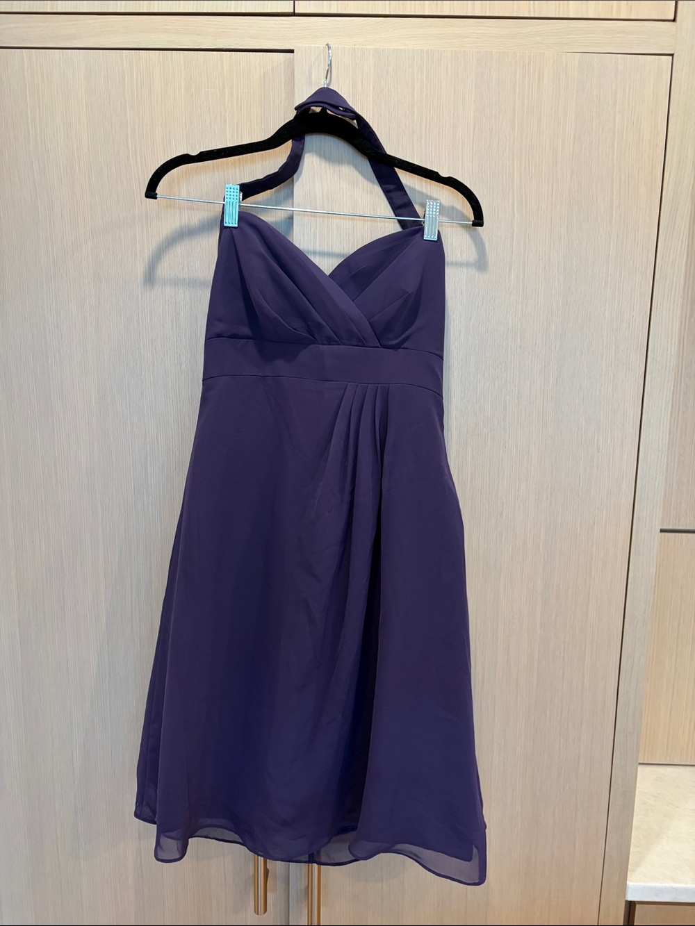 Alfred Angelo Purple Chiffon A-Line Dress